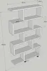 Skye Decor, Elif - Bianco, librerie, bianco, 90 x 156 x 20 Anteprima dell’immagine prodotto 4