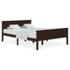 The Living Store Massivholzbett Dunkelbraun Kiefer 120x200 Produktbild-Vorschau 2