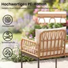 COSTWAY Gartenbank mit Tisch, Polyrattan Bank mit Kissen, Produktbild-Vorschau 4