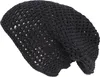 Beanie, Baumwoll-Häkelmütze - Schwarz, Uni, Baumwolle, Produktbild-Vorschau 1