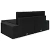 vidaXL 3-tlg. Garten-Lounge-Set Poly Rattan Schwarz Produktbild-Vorschau 3