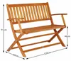 CASARIA® Gartenbank Sitzbank Wetterfest Holz Klappbar Produktbild-Vorschau 4