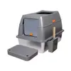 A grey, enclosed cat litter box with a scoop and a mat, shown against a white background. Náhľad obrázku produktu