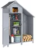 Outsunny Gartenschrank Holz Outdoor wetterfest Produktbild-Vorschau 1