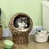 PawHut Rattan Katzenkorb Katzenhöhle Katzenhütte Katzenbett Produktbild-Vorschau 2
