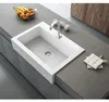Sapho ARYA keramische spoel met kraangat, 66x62 cm, wit Productafbeelding-voorbeeld 3