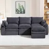MODFU 3-Sitzer Sofa,Modulares Sofa mit 1 Hockern,Big Sofa Produktbild-Vorschau 3