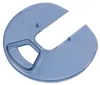 A blue plastic splash guard for a kitchen appliance. Produktbild-Vorschau