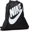 Nike Heritage Drawstring Bag Black/Black/White 10 L Sáček Náhled obrázku produktu 8