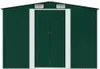 vidaXL Casetta da giardino in metallo verde 257 x 205 x 178 Anteprima dell’immagine prodotto 3