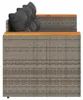vidaXL Gartensofa mit Kissen 3-Sitzer Grau Poly Rattan Produktbild-Vorschau 5