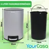 YourCasa Mülleimer Bad [5L] - Elegantes Design - Badezimmer Produktbild-Vorschau 5