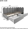 A diagram of a bed with dimensions shown. Anteprima dell’immagine prodotto