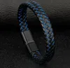 Herrenarmband mit Magnetverschluss, schwarz und blau, 21 cm Produktbild-Vorschau 2
