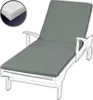 A grey cushion on a white wooden sun lounger. Produktbild-Vorschau