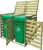 vidaXL Box pour poubelles pour 2 tonnes 240 L Bois imprégné Voir les images du produit 2