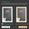Two illuminated mirrors side-by-side, demonstrating different light color temperatures. Produktbild-Vorschau