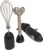 A black and silver immersion blender with its whisk and blending attachments, displayed against a white background. Podgląd zdjęcia produktu