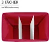 A top-down view of a red laundry basket with internal dividers. Náhľad obrázku produktu