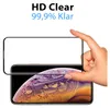A hand is holding a screen protector over an iPhone. Produktbild-Vorschau