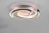 A modern LED ceiling light with a swirling design, mounted on a light gray ceiling. Anteprima dell’immagine prodotto