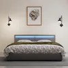 HOME DELUXE - LED Bett NUBE - Dunkelgrau, 270 x 200 cm - Produktbild-Vorschau 4