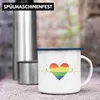 Trendation - Regenbogen Emaille Tasse Geschenk LGBT Schwule Produktbild-Vorschau 4