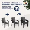 CASARIA® Gartenstühle 8er Set Stapelbar Wetterfest Produktbild-Vorschau 6