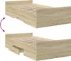 vidaXL Rám postele se zásuvkami Sonoma dub 100x200cm Náhled obrázku produktu 6