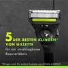 A close-up shot of a Gillette razor with text overlay. Produktbild-Vorschau