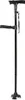 A black folding walking cane with a four-pronged base and an additional side handle. Produktbild-Vorschau
