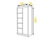 Easy4You P4 100 cm Schwarz Schiebetüren Kleiderschrank Produktbild-Vorschau 7