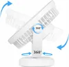 Ventilatore da tavolo con batteria e luce 48xSMD bianco Anteprima dell’immagine prodotto 4