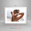 Gerahmtes Poster - Weißer Rahmen - Haare Frau Strand - Produktbild-Vorschau 5