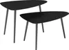 Two black nesting tables with triangular tops and thin legs, shown on a white background. Anteprima dell’immagine prodotto