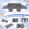 COSTWAY 10-częściowa modułowa sofa do zabawy z zdejmowaną i Podgląd zdjęcia produktu 3