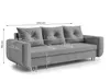 AX LIVING Cheriton Schlafsofa Modern 222 cm Grafitgrau mit Produktbild-Vorschau 4