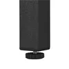 A close-up of the bottom of a black table leg with an adjustable foot. Produktbild-Vorschau
