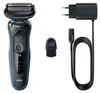 Braun 51-B1000s, Folienschaber, Schwarz, Blau, Schwarz, Produktbild-Vorschau 1