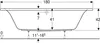 Geberit Geberit Badewanne RENOVA PLAN DUO 1800x800mm we Produktbild-Vorschau 2
