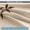 2er Set Vorhänge Leinenoptik Halbtransparent Vorhang Produktbild-Vorschau 2