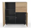 Commode en bois | Buffet avec 2 portes tournantes et deux Voir les images du produit 4