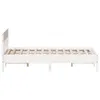 The Living Store Massivholzbett mit Kopfteil Weiß 135x190 Produktbild-Vorschau 6
