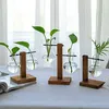 WUWEOT 3 Stück Hydroponik Glasvase mit Holz Halter Produktbild-Vorschau 3