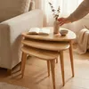 Couchtisch-Set, 3-teilig, Transparent Kastanienbraun, aus Produktbild-Vorschau 5