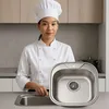 Edelstahl Einbauspüle 48 × 48 cm – Küchenspüle  Waschbecken Produktbild-Vorschau 2