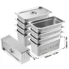 VEVOR 8er-Pack Hotelpfannen, 1/3 Anti-Stau-Dampfpfanne mit Produktbild-Vorschau 8