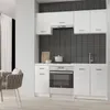Küchenmöbel-Set weiß glänzend 5 Stück 180 cm Produktbild-Vorschau 5