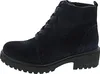 A single dark blue suede boot shown from the side against a white background. Anteprima dell’immagine prodotto