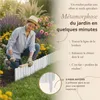 Floranica Bordure de Jardin en bois 20 x 100 cm Blanc Voir les images du produit 5